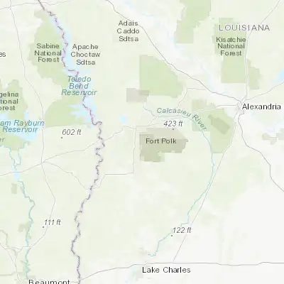 Map showing location of Fort Polk South (31.051100, -93.215780)