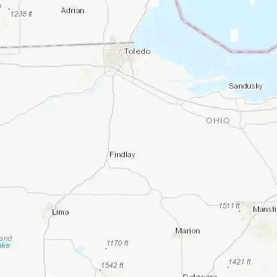 Map showing location of Fostoria (41.157000, -83.416870)
