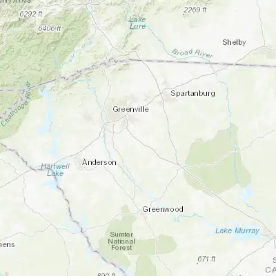 Map showing location of Fountain Inn (34.689010, -82.195670)