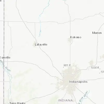 Map showing location of Frankfort (40.279480, -86.510840)