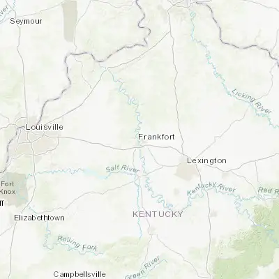 Map showing location of Frankfort (38.200910, -84.873280)