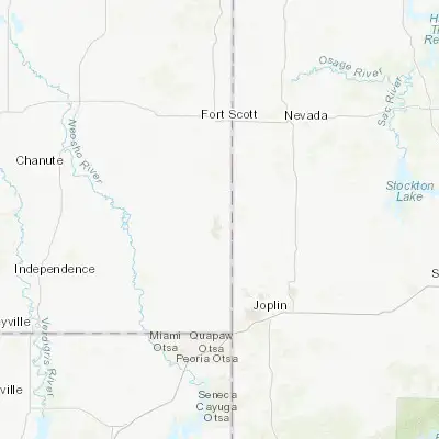 Map showing location of Frontenac (37.455600, -94.689130)