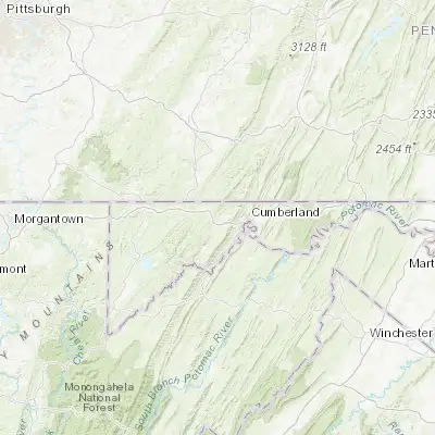 Map showing location of Frostburg (39.658140, -78.928360)