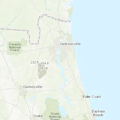 Map showing location of Fruit Cove (30.111070, -81.641760)