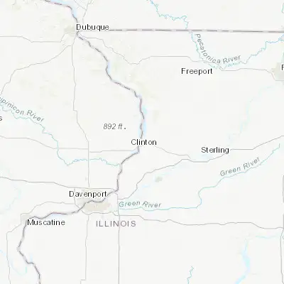 Map showing location of Fulton (41.867250, -90.159570)