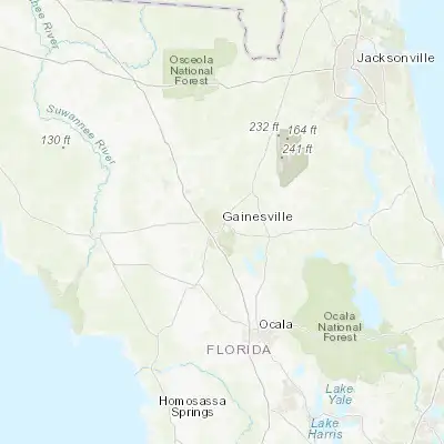 Map showing location of Gainesville (29.651630, -82.324830)