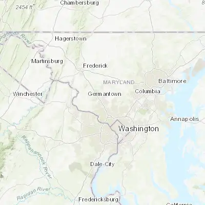 Map showing location of Gaithersburg (39.143440, -77.201370)