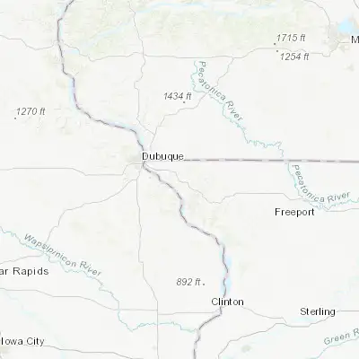 Map showing location of Galena (42.416670, -90.429020)