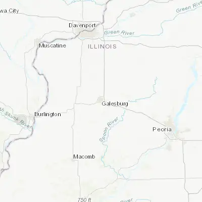 Map showing location of Galesburg (40.947820, -90.371240)