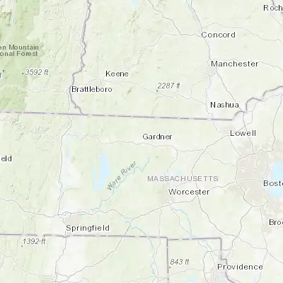 Map showing location of Gardner (42.575090, -71.998130)