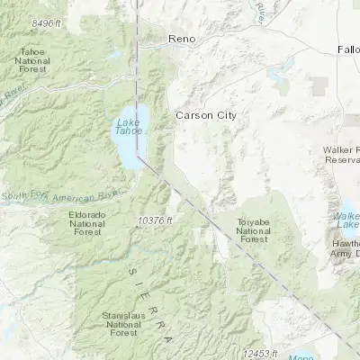 Map showing location of Gardnerville Ranchos (38.888240, -119.741290)