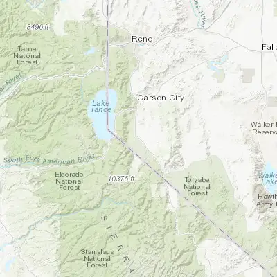Map showing location of Gardnerville (38.941300, -119.749620)