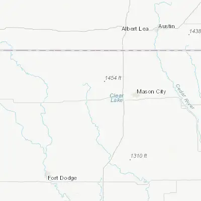 Map showing location of Garner (43.102460, -93.601880)