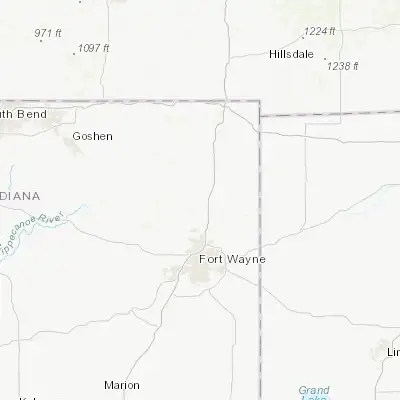 Map showing location of Garrett (41.349490, -85.135530)