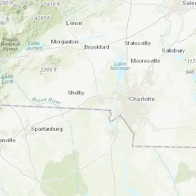 Map showing location of Gastonia (35.262080, -81.187300)