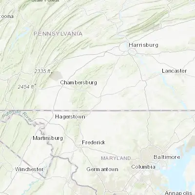 Map showing location of Gettysburg (39.830930, -77.231100)