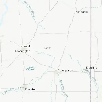 Map showing location of Gibson City (40.458430, -88.384600)