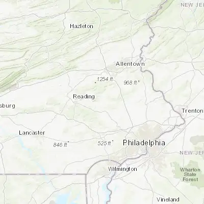 Map showing location of Gilbertsville (40.320100, -75.610180)