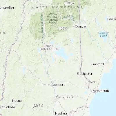 Map showing location of Gilford (43.547580, -71.406740)