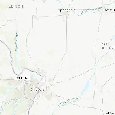 Map showing location of Gillespie (39.129770, -89.819540)