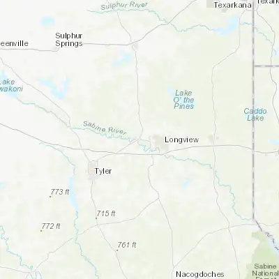 Map showing location of Gladewater (32.536530, -94.942720)