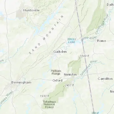 Map showing location of Glencoe (33.957040, -85.932470)