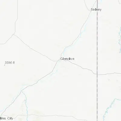 Map showing location of Glendive (47.105290, -104.712460)