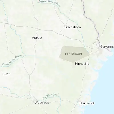 Map showing location of Glennville (31.936590, -81.928450)