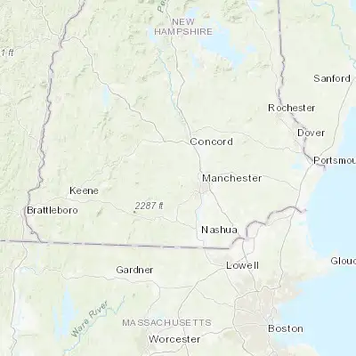 Map showing location of Goffstown (43.020360, -71.600350)