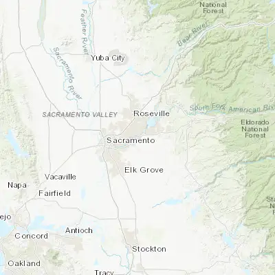 Map showing location of Gold River (38.626290, -121.246620)