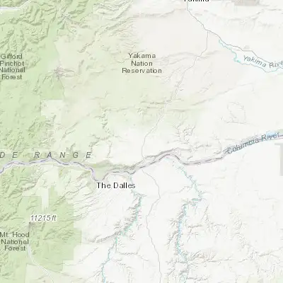 Map showing location of Goldendale (45.820680, -120.821730)