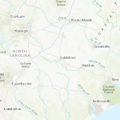 Map showing location of Goldsboro (35.384880, -77.992770)
