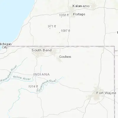 Map showing location of Goshen (41.582270, -85.834440)