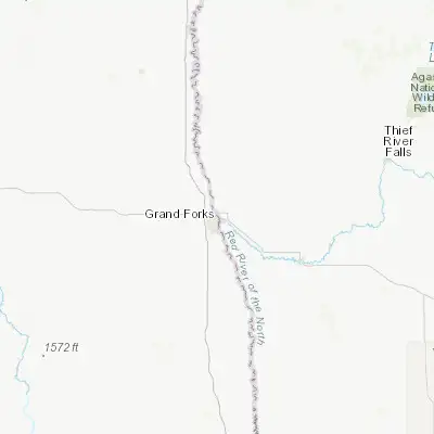 Map showing location of Grand Forks (47.925260, -97.032850)