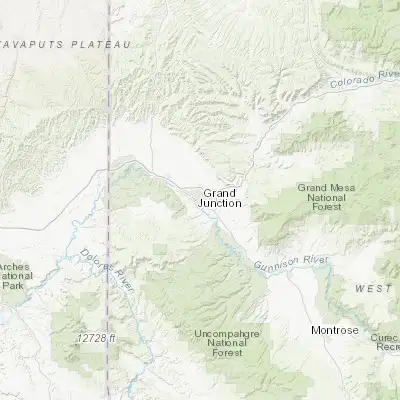 Map showing location of Grand Junction (39.063870, -108.550650)