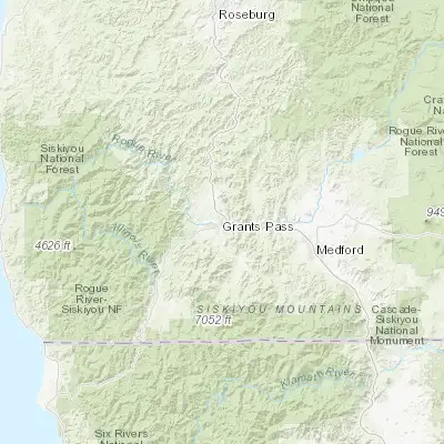 Map showing location of Grants Pass (42.439330, -123.330670)