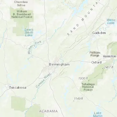 Map showing location of Grayson Valley (33.648160, -86.639430)
