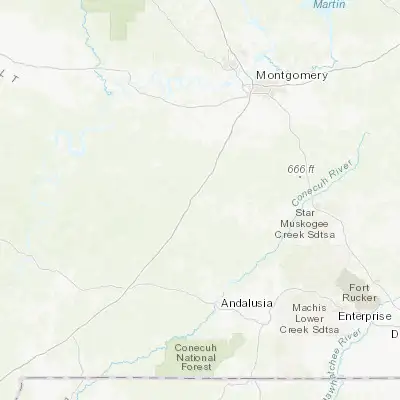 Map showing location of Greenville (31.829600, -86.617750)