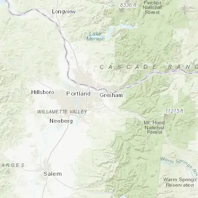 Map showing location of Gresham (45.498180, -122.431480)