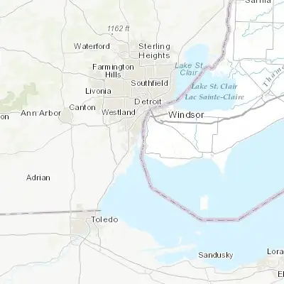 Map showing location of Grosse Ile (42.129210, -83.144370)