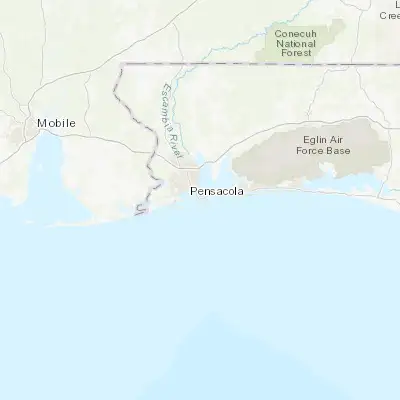 Map showing location of Gulf Breeze (30.357140, -87.163860)