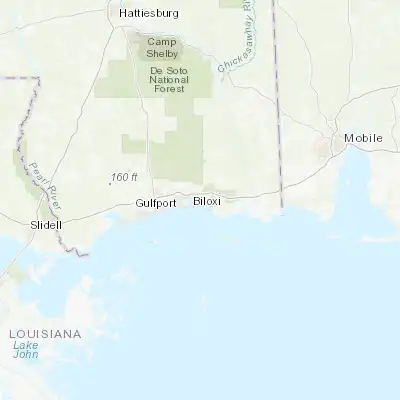 Map showing location of Gulf Hills (30.430480, -88.842250)