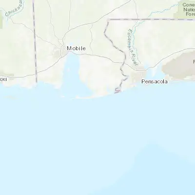 Map showing location of Gulf Shores (30.246040, -87.700820)