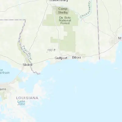 Map showing location of Gulfport (30.367420, -89.092820)