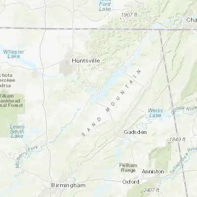 Map showing location of Guntersville (34.358230, -86.294460)