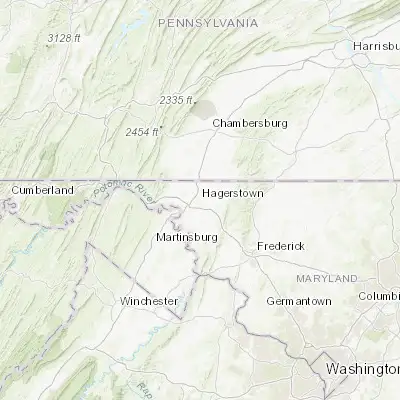 Map showing location of Hagerstown (39.641760, -77.719990)