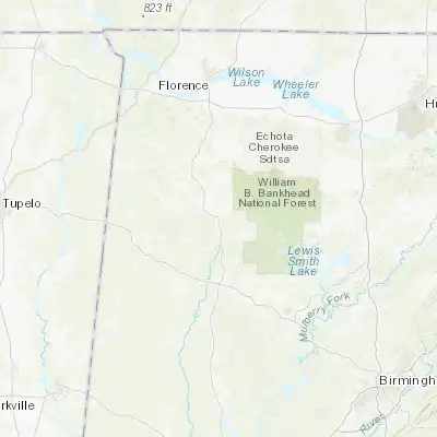 Map showing location of Haleyville (34.226490, -87.621410)