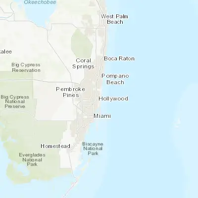 Map showing location of Hallandale Beach (25.981200, -80.148380)