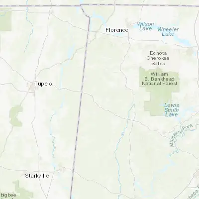 Map showing location of Hamilton (34.142320, -87.988640)
