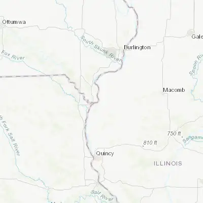 Map showing location of Hamilton (40.396430, -91.339040)